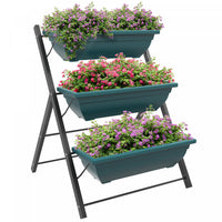 Outsunny 3-tier Vertical Raised Garden Bed With 3 Planter Boxes, Outdoor Plant Stand Grow Container