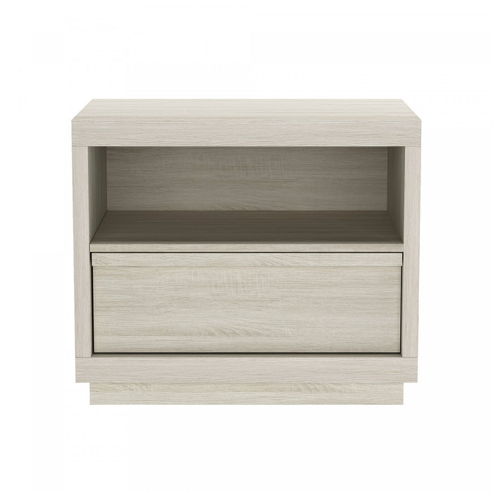 Navis Contemporary 26\" Nightstand in Whitewashed Oak (1-Drawer)