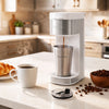 Kenmore Single Serve Coffee Maker with Travel Mug – White - KKCMKCM-W | Cafetière Kenmore à portion individuelle avec tasse de voyage - blanche - KKCMKCM-W