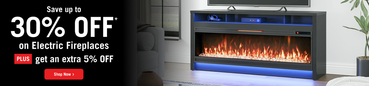 Up to 30% Off on Electric Fireplaces! Shop Now!