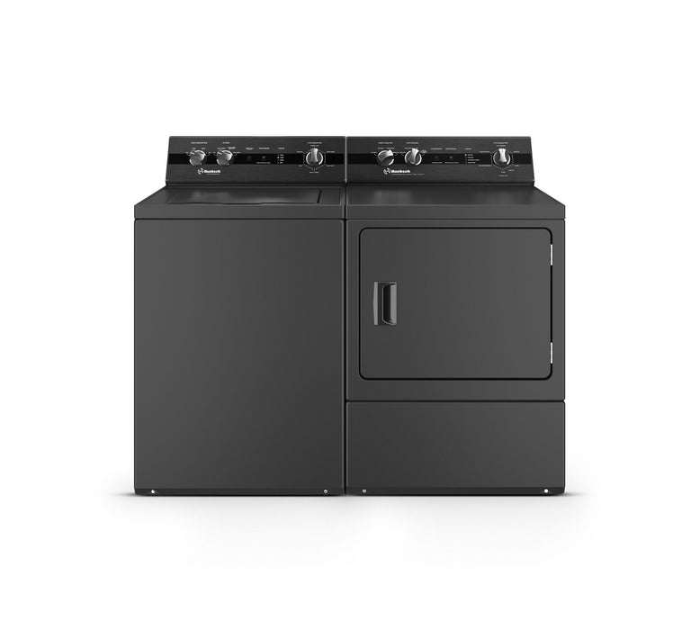 Huebsch® 3.2 Cu. Ft. Top Load Washer and 7.0 Cu. Ft. Electric Dryer – Matte Black 