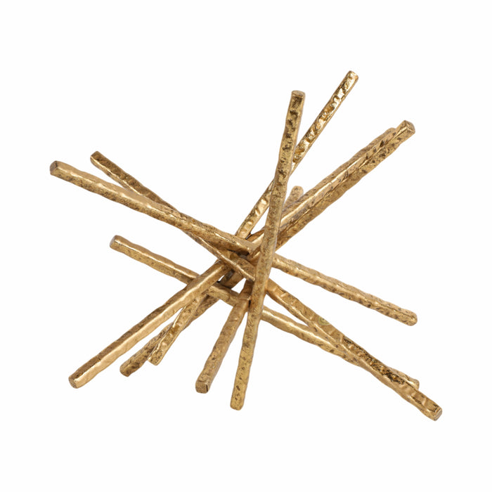Iron 9\" Abstract Bar Tabletop Decor - Gold