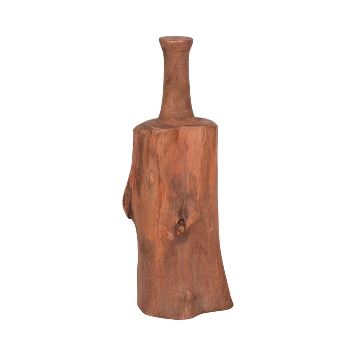 Reclaimed Wood 18\" Bottle Tabletop Decor - Brown