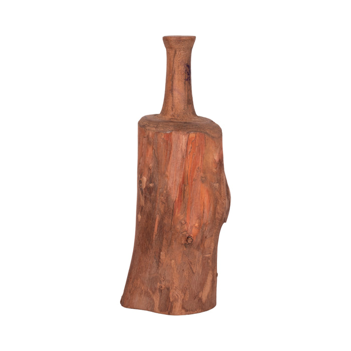 Reclaimed Wood 18\" Bottle Tabletop Decor - Brown
