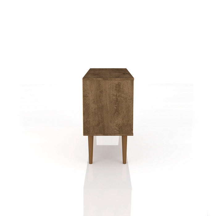 Manhattan Comfort Liberty 42.52\" Mid-Century Modern TV Stand with 2 Shelves & 1 Door - Brown