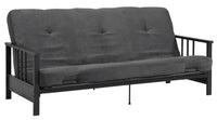 Harlow Metal Arm Full Size Futon with Grey 6