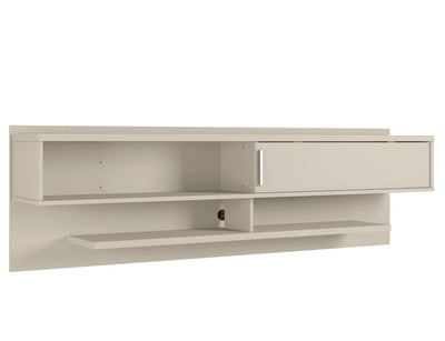 Manhattan Comfort Astor 70.86" Modern Floating Entertainment Center with Media Shelves - Off White|Meuble audio-vidéo flottant moderne Astor de Manhattan Comfort de 70,86 po avec tablettes multimédias - blanc cassé