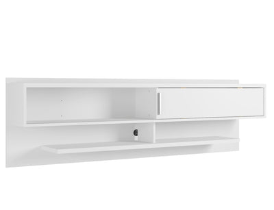 Manhattan Comfort Astor 70.86" Modern Floating Entertainment Center with Media Shelves - White|Meuble audio-vidéo flottant moderne Astor de Manhattan Comfort de 70,86 po avec tablettes multimédias - blanc