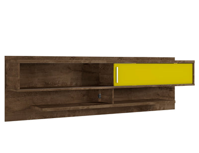 Manhattan Comfort Astor 70.86" Modern Floating Entertainment Center with Media Shelves - Rustic Brown|Meuble audio-vidéo flottant moderne Astor de Manhattan Comfort de 70,86 po avec tablettes multimédias - brun rustique