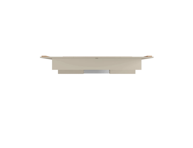 Manhattan Comfort Plaza 64.25\" Modern Floating Wall Entertainment Center with Display Shelves - Off White