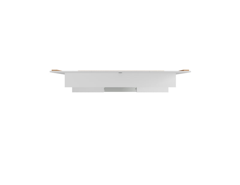 Manhattan Comfort Plaza 64.25\" Modern Floating Wall Entertainment Center with Display Shelves - White