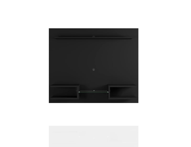 Manhattan Comfort Plaza 64.25\" Modern Floating Wall Entertainment Center with Display Shelves - Black