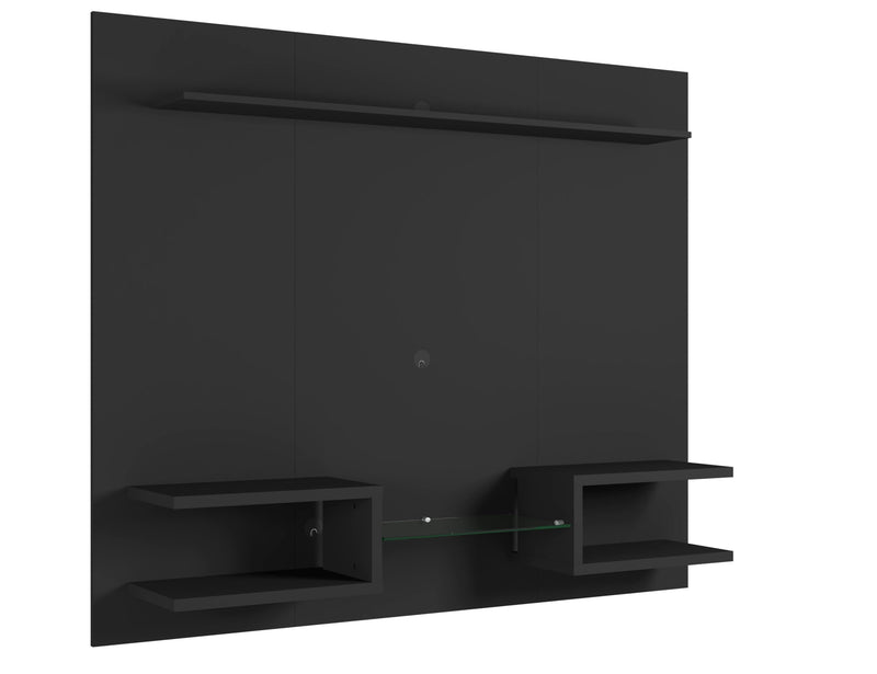 Manhattan Comfort Plaza 64.25\" Modern Floating Wall Entertainment Center with Display Shelves - Black