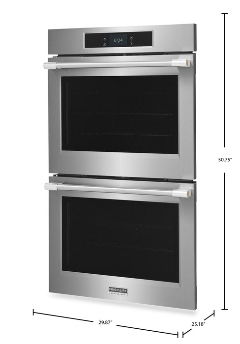 Frigidaire Professional 30'' Double Wall Oven with Stone-Baked Pizza - Smudge-Proof® Stainless Steel - PCWD3085AF