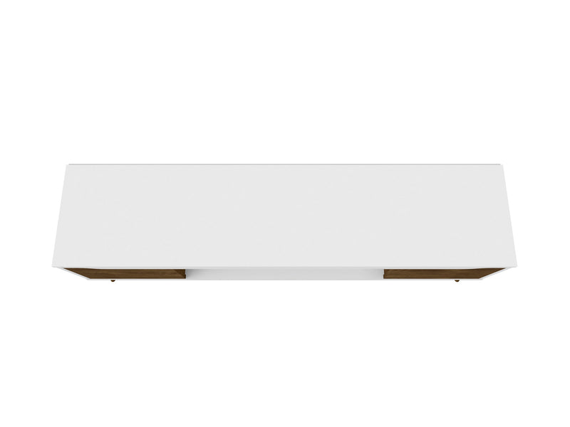 Manhattan Comfort Bradley 62.99\" TV Stand with 2 Media Shelves & 2 Storage Shelves - White