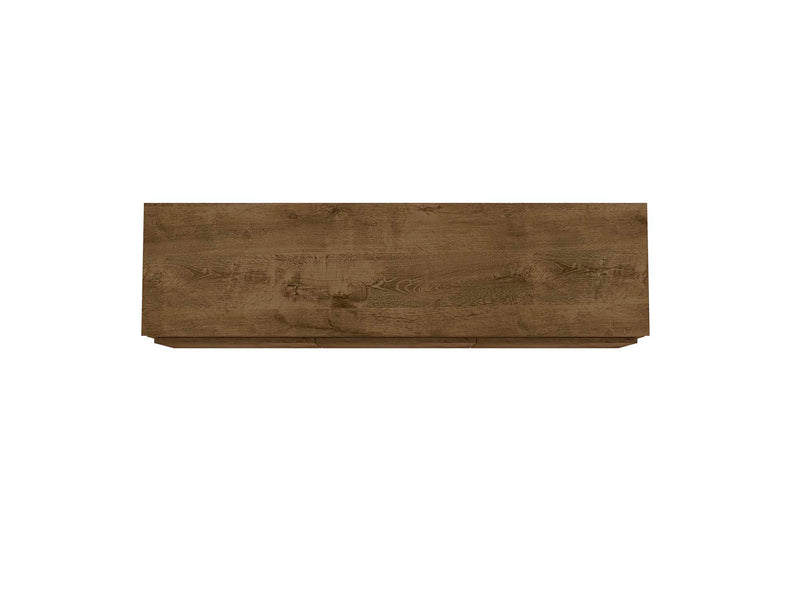 Manhattan Comfort Yonkers 62.99\" TV Stand with Solid Wood Legs & 6 Media Storage Compartments - Rustic Brown
