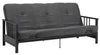 Room & Joy Harlow Full Metal Arm Futon - Black/Grey