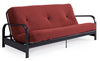 Axton Black Metal Arm Full Size Futon Frame With 6