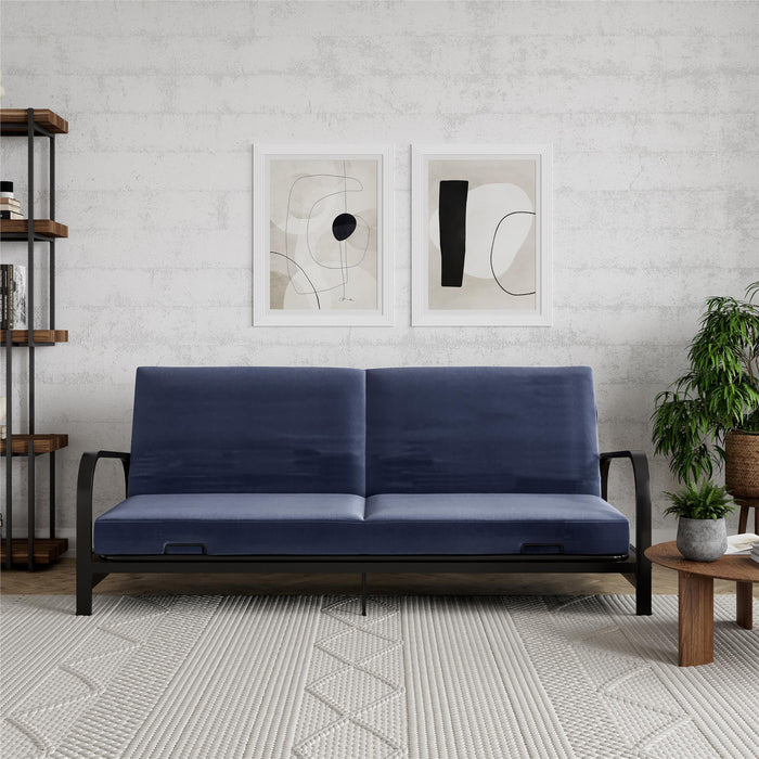 Dorel Home Mainstays Metal Arm Futon - Blue
