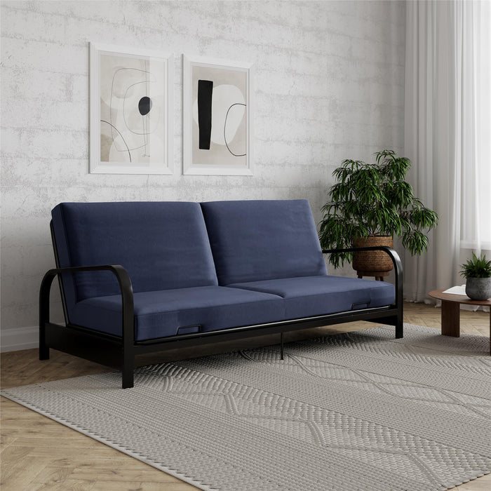 Dorel Home Mainstays Metal Arm Futon - Blue