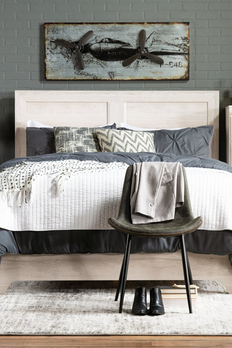 Yorkdale Panel Bed with Headboard & Frame, Made in Canada, White - Queen Size