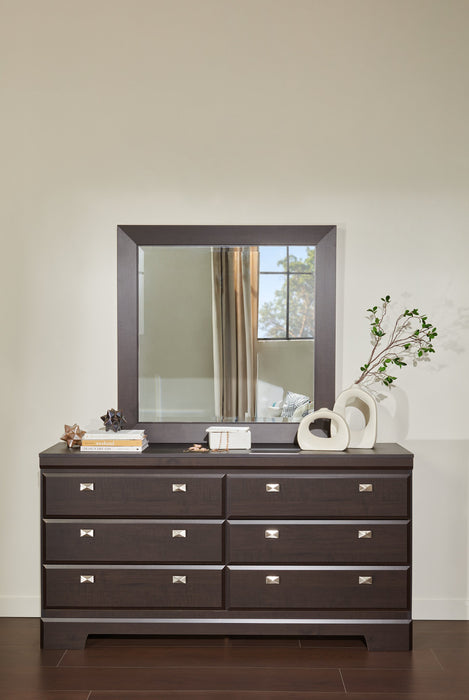 Yorkdale Bedroom Dresser Mirror, Made in Canada - Brown