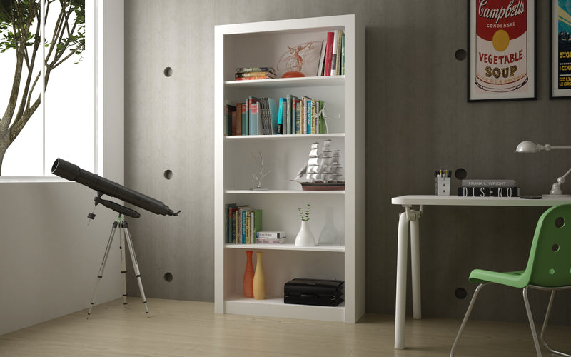Manhattan Comfort Classic Olinda Bookcase with 5-Shelves - White