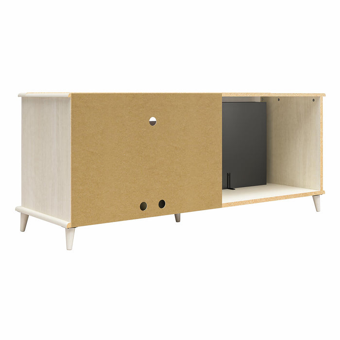 Ameriwood Home Farnsworth Electric Fireplace TV Stand for TVs up to 65\" - Ivory Oak