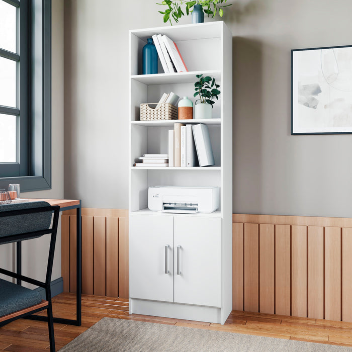 Manhattan Comfort Practical Catarina Cabinet with 5-Shelves - White