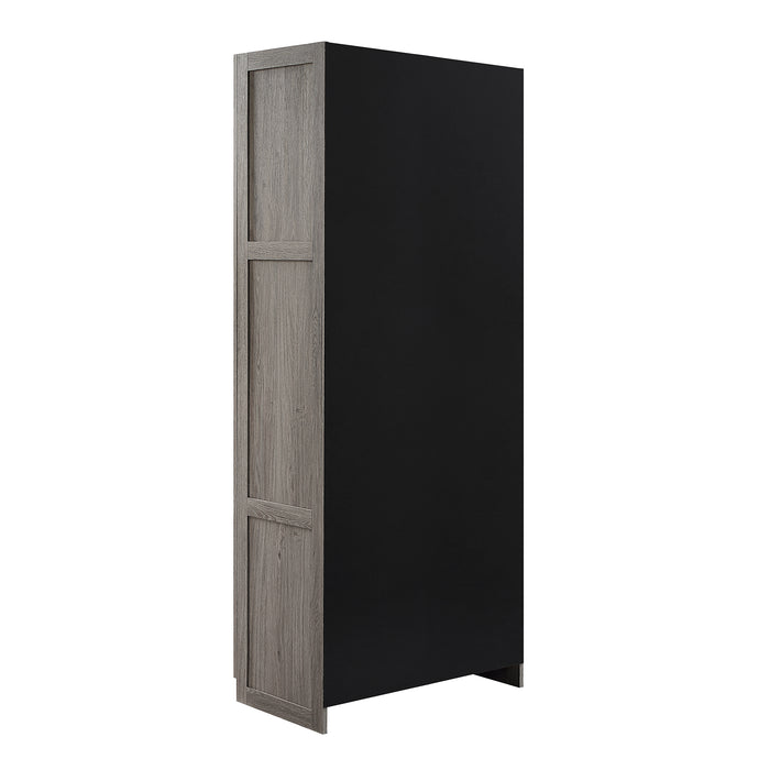 Manhattan Comfort Hopkins Modern Freestanding Storage Closet with 7 Shelves - Grey