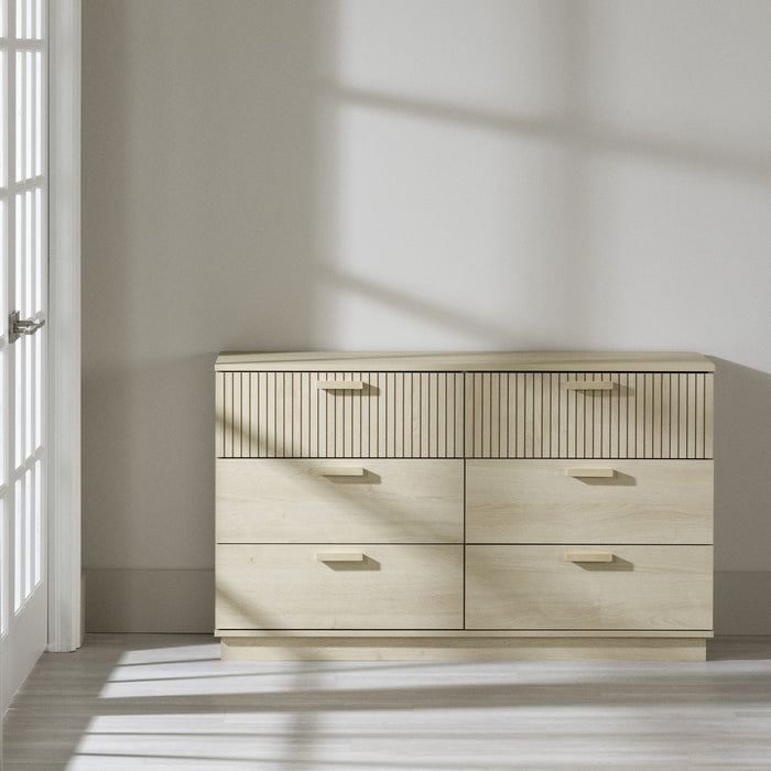 Noah 6-Drawer Dresser Bleached Oak - South Shore