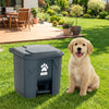 Outsunny Dog Poop Outdoor Garbage Bin with Lid and Foot Pedal, 8 Gallon Pet Waste Garbage Can, Waterproof Plastic Trash Can for Patio, Backyard, Garden, Dark Grey
