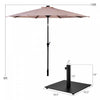 Costway 10ft Solar Lights Patio Umbrella Outdoor W/ 36 LBS Steel Umbrella Stand