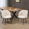 HOMCOM Dining Chairs Set of 2, Upholstered Kitchen Chairs with Backrest