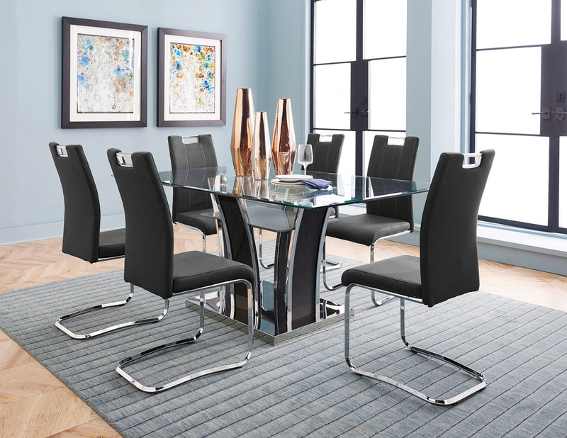 Paladin Dining Chair Grey Fabric (set Of 2)