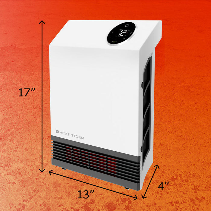 Heat Storm 1000W Infrared Wall Mount Electric Heater with Wi-Fi Personal Heater