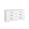 Prepac Rustic Ridge Farmhouse 6-Drawer Dresser - White