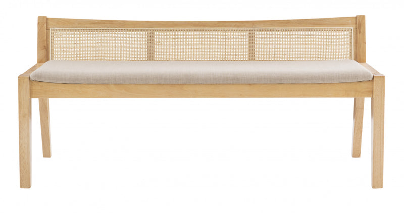 Bauer Fabric Cane Bench - Natural