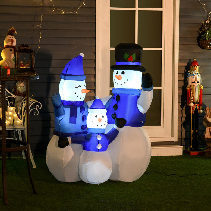 Homcom 4ft Snowman Inflatable Christmas Decoration