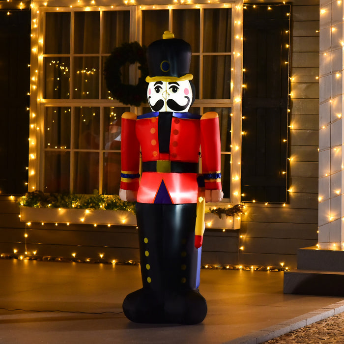 Homcom 6ft Nutcracker Toy Soldier Inflatable Christmas Decoration