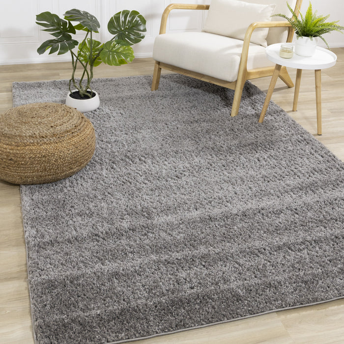 Taylor Dark Grey Comfort Shag Rug, 6'7\" x 9'6\" Indoor Area Rug