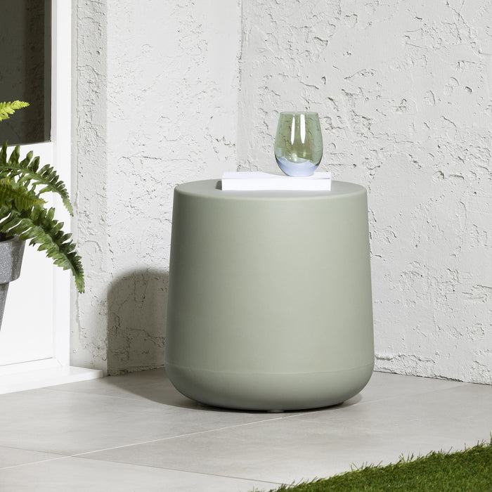 Dalya Round Outdoor Side Table Sage Green - South Shore Coffee Table