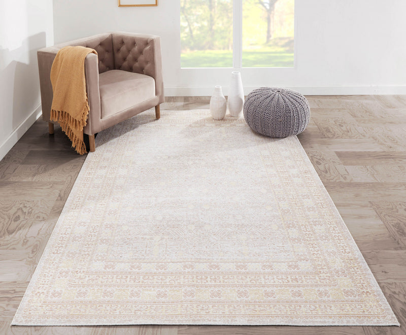 Valeria Traditional 9'3\" x 12'3\" Area Rug in Grey Indoor Area Rug