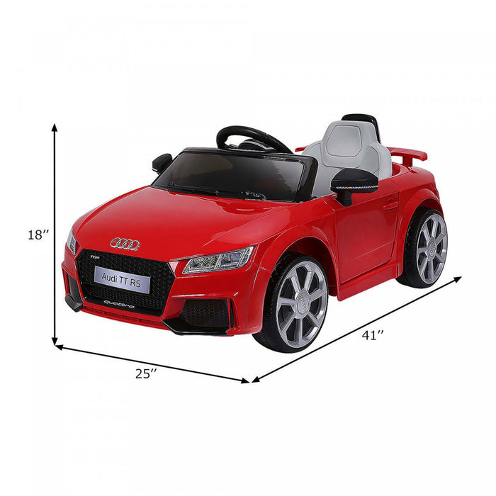 12v Audi Tt Rs Electric Kids Ride On Car Licensed Remote Control Mp3