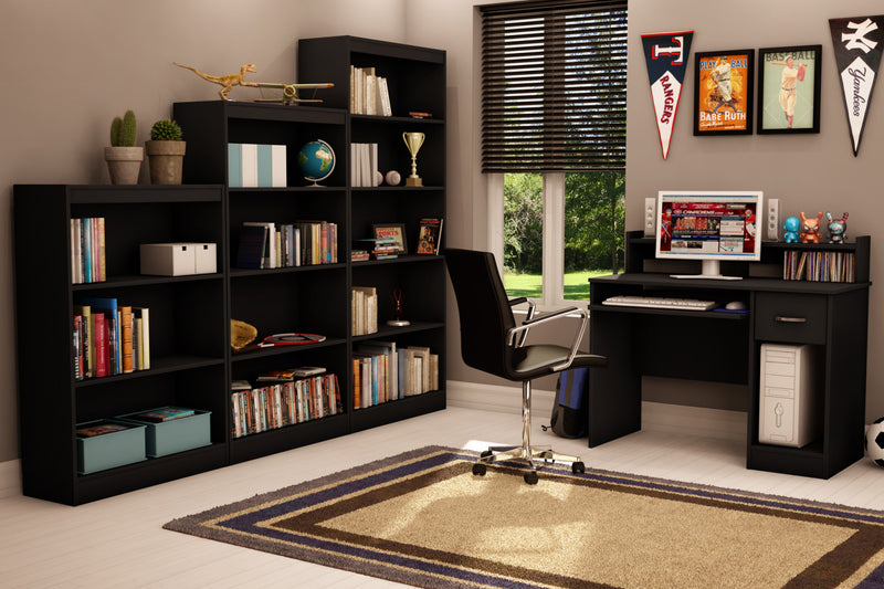 Axess 4-shelf Bookcase - Pure Black 
