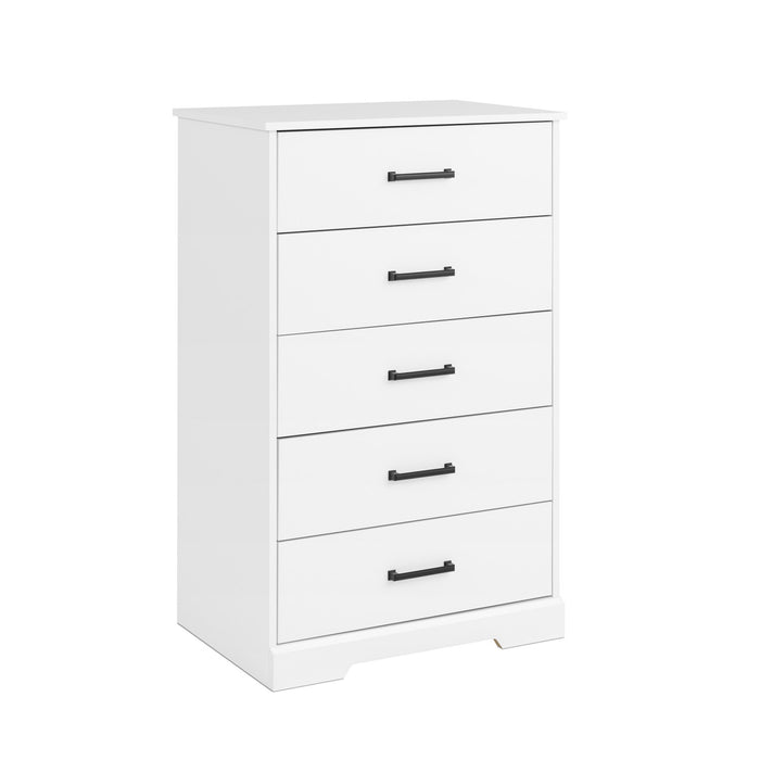 Prepac Rustic Ridge 27.5\" 5-Drawer Chest - White
