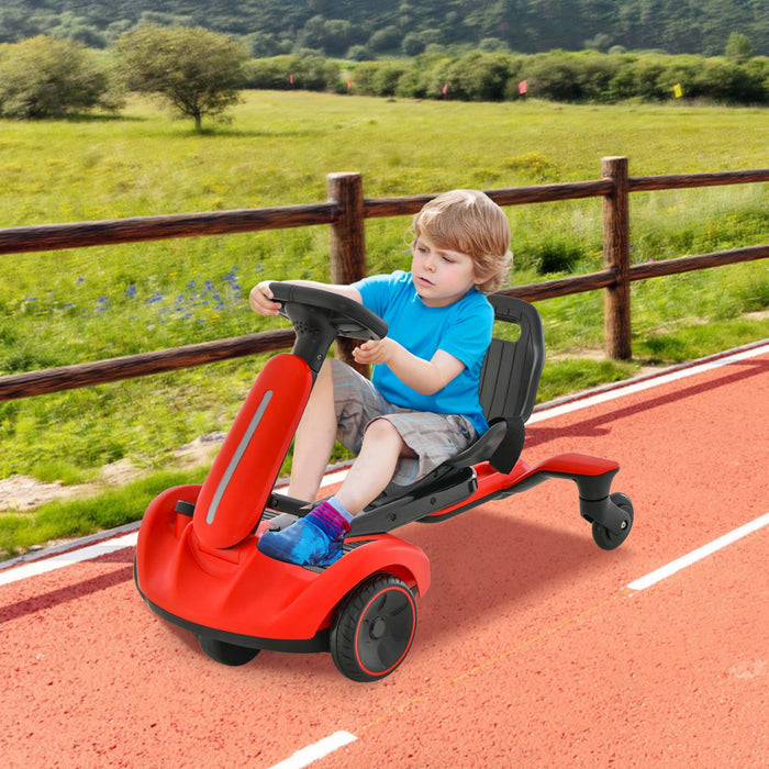 Costway 6v Kids Ride On Drift Car Electric Drifting Go Kart For Kids With 360° Spin Red