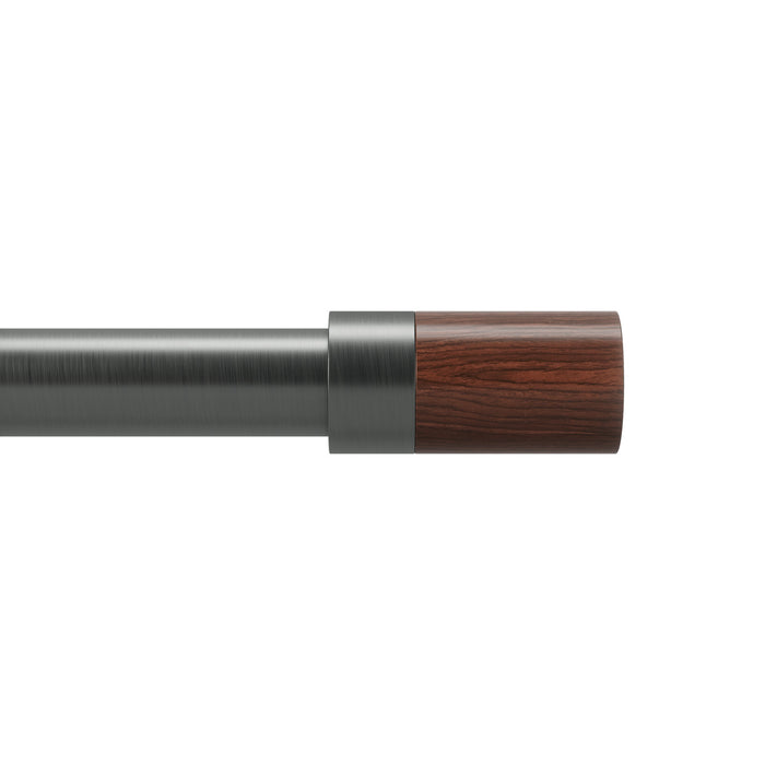 Umbra Blok Gun Metal Expandable 1\" Curtain Rod - 36\"-72\" 