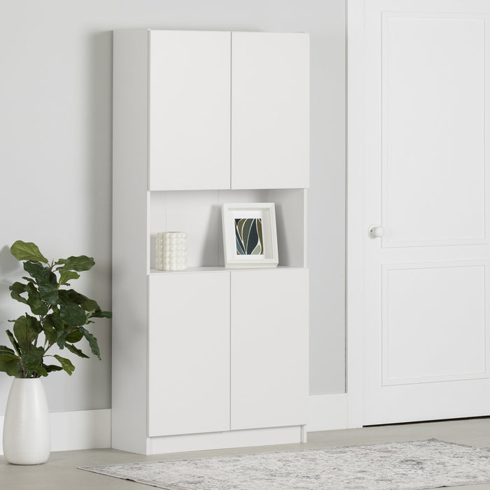 Liora 4-door Bookcase With Open Storage - Pure White 