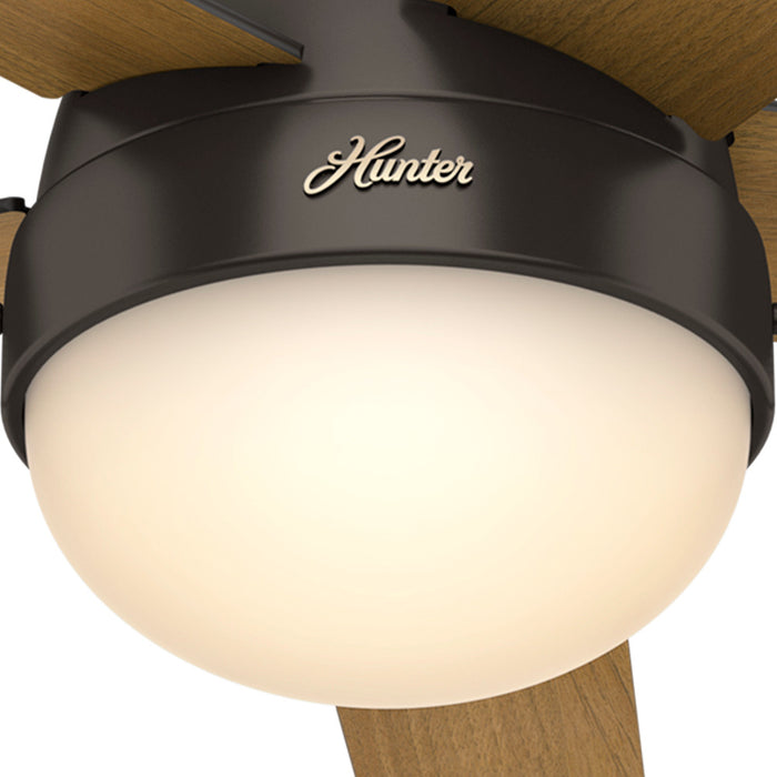 Anslee Low Profile Ceiling Fan with Light Fixture - Bronze